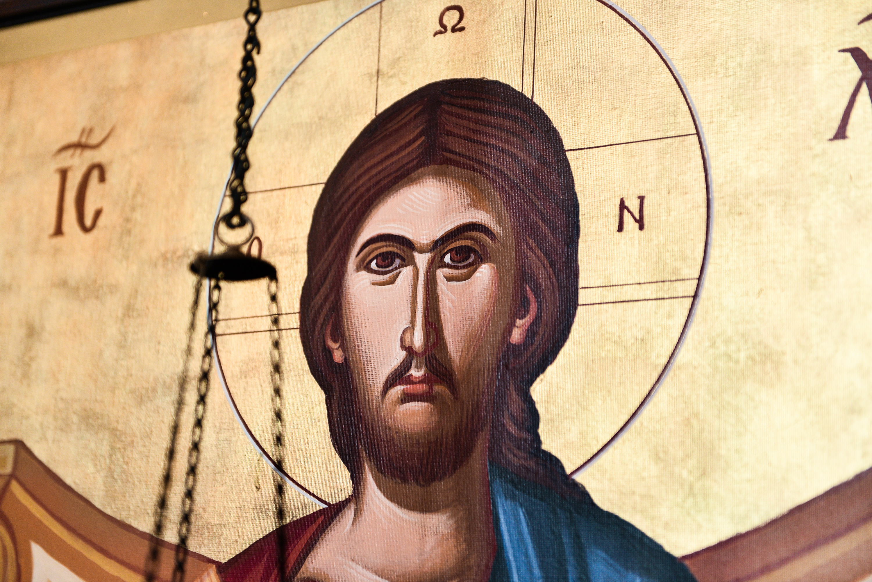 Icon of Christ from Saint George Orthodox Church in Upper Darby, PA.